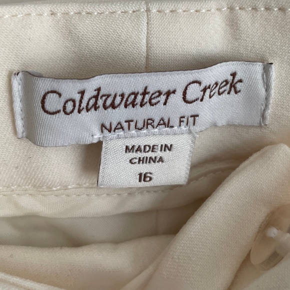 Cream Mid Rise Dress Pants size16 - Picture 2 of 4